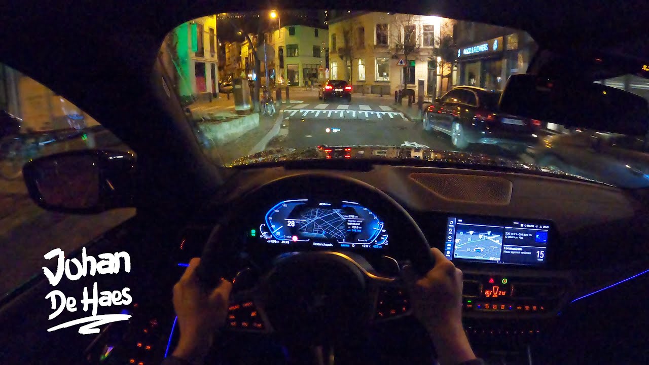 2021 BMW 330e xDRIVE TOURING PLUG-IN HYBRID NIGHT POV TEST DRIVE