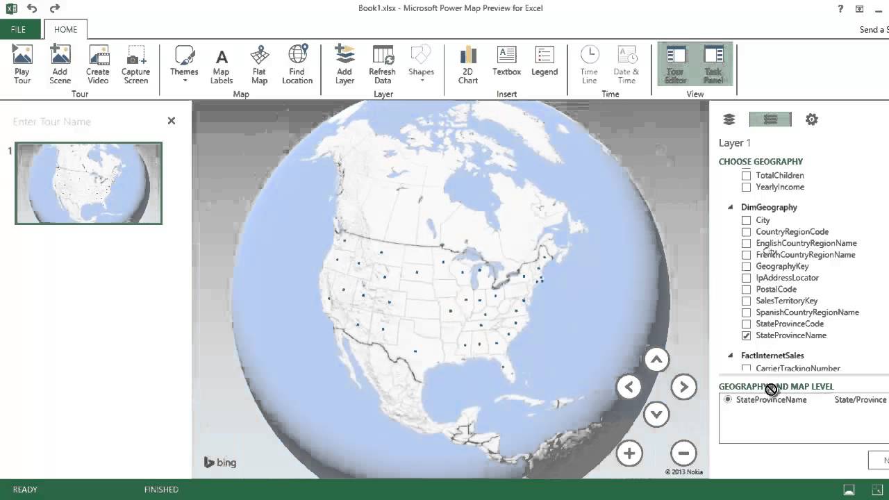 Excel PowerPivot Tutorial with Power Map. 3D Geospatial Data and Heat Maps