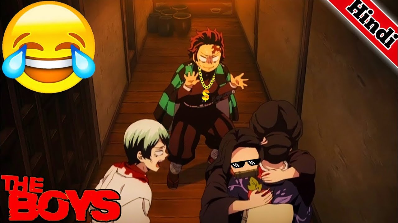 Nezuko Tamayo Tanjiro Yushiro Funny Scenes || Demon Slayer In Hindi Dubbed || #S1E10 Part 2 LastPart