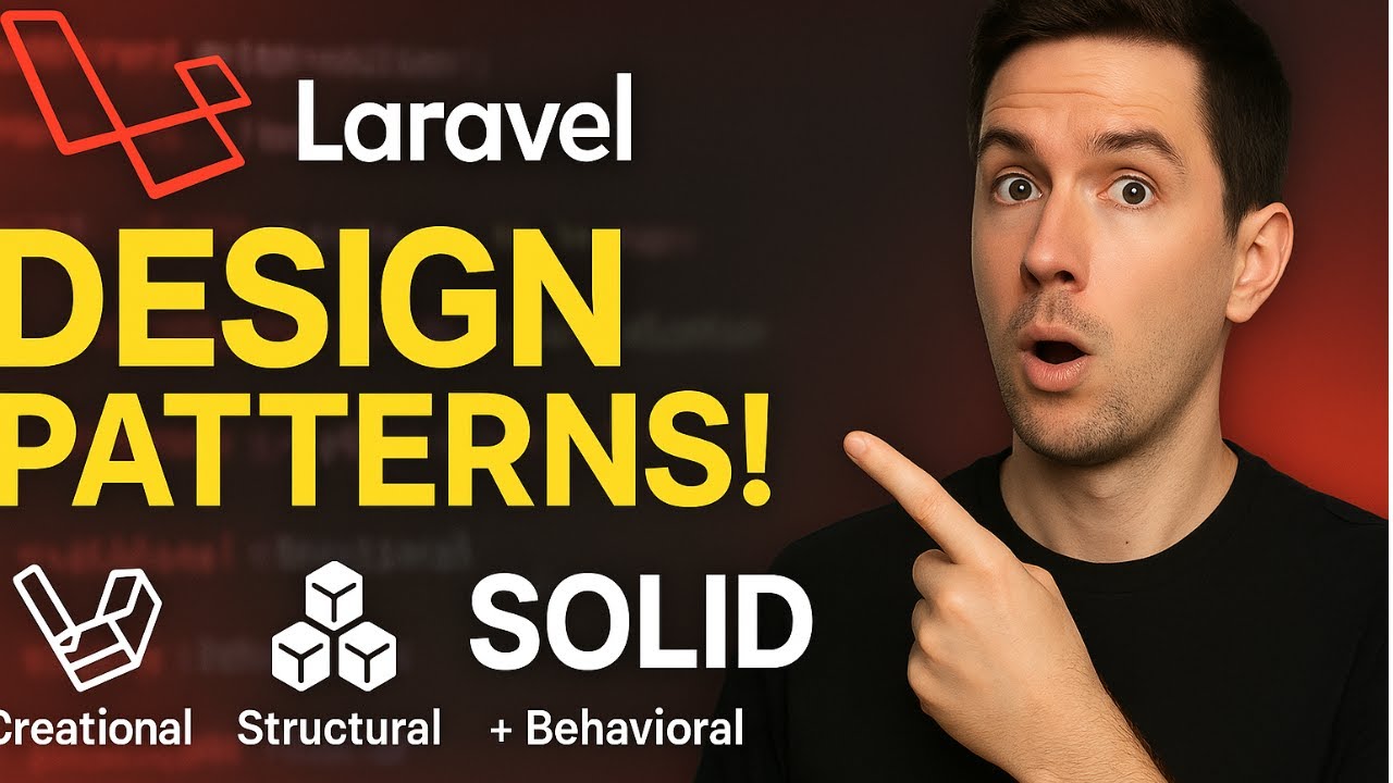 Laravel Design Patterns Masterclass 🚀 | SOLID, Creational, Structural, Behavioral Explained!