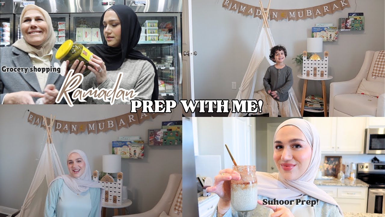 RAMADAN PREP WITH ME! | Grocery Shopping, Suhoor Idea + Decorating Malik's Room For Ramadan
