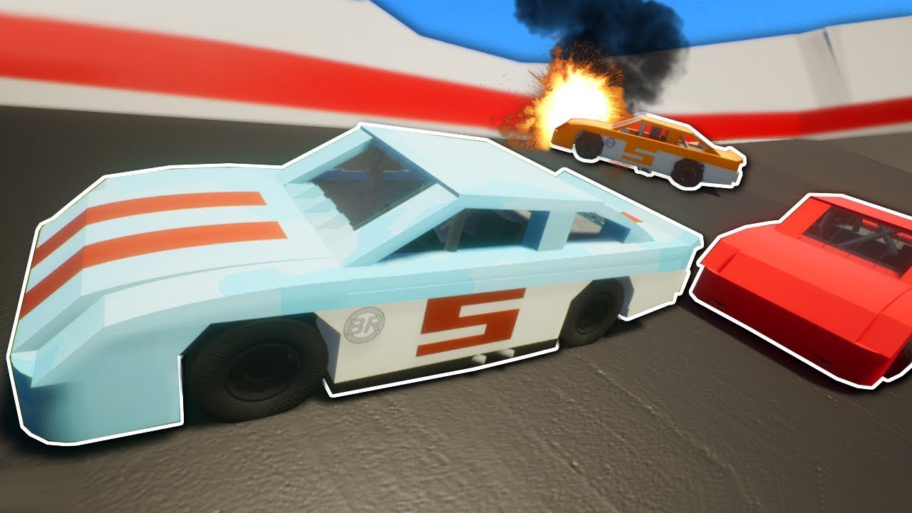 NASCAR RACE DESTRUCTION! - Brick Rigs Multiplayer Gameplay - Lego Nascar Racing