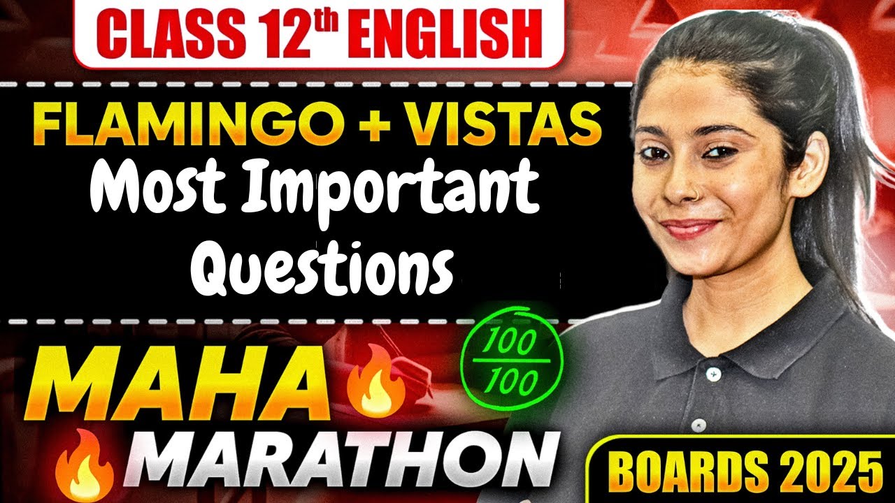 Class 12 English All Chapters Important Questions | Flamingo + Vistas 🔥| Must Watch | Boards 2025