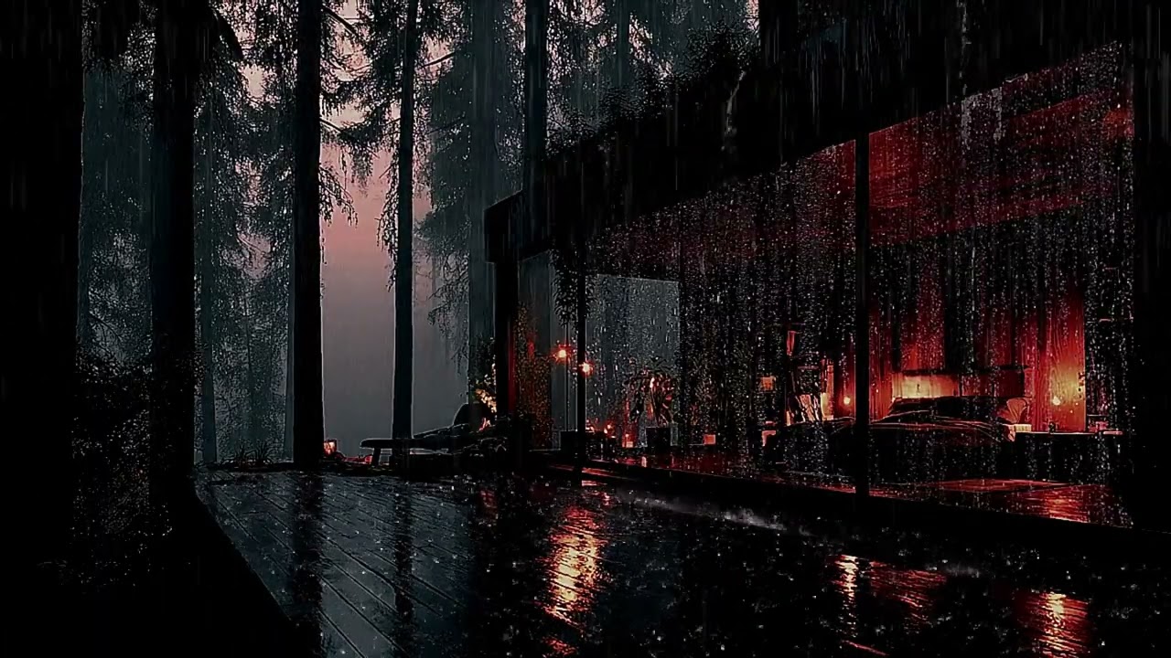 The Sound of Peaceful Rain in the Forest Bedroom 🌲 | Gentle Rain Sounds for Deep Sleep