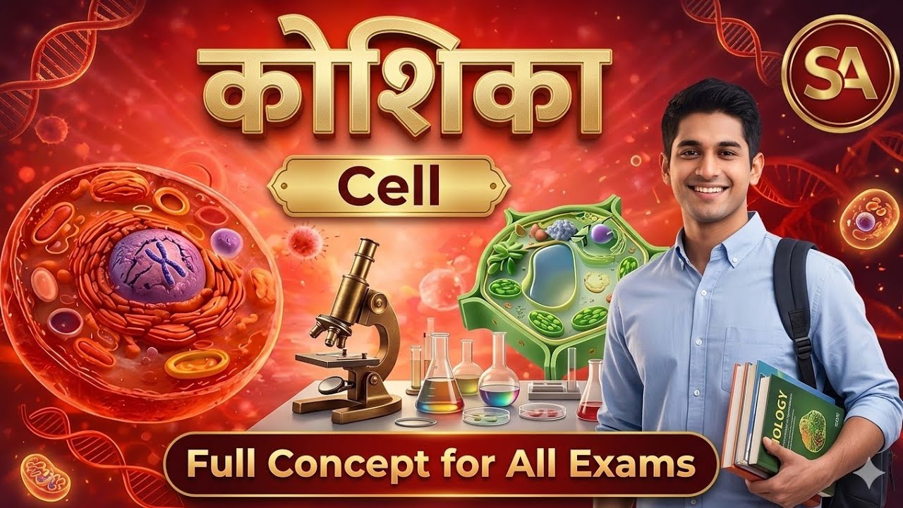 कोशिका_ जीवन की मूल इकाई। Cell_ The  Unit of Life। Biology। NCERT।Free PDF।One Shot।  SMART ACADMEY 