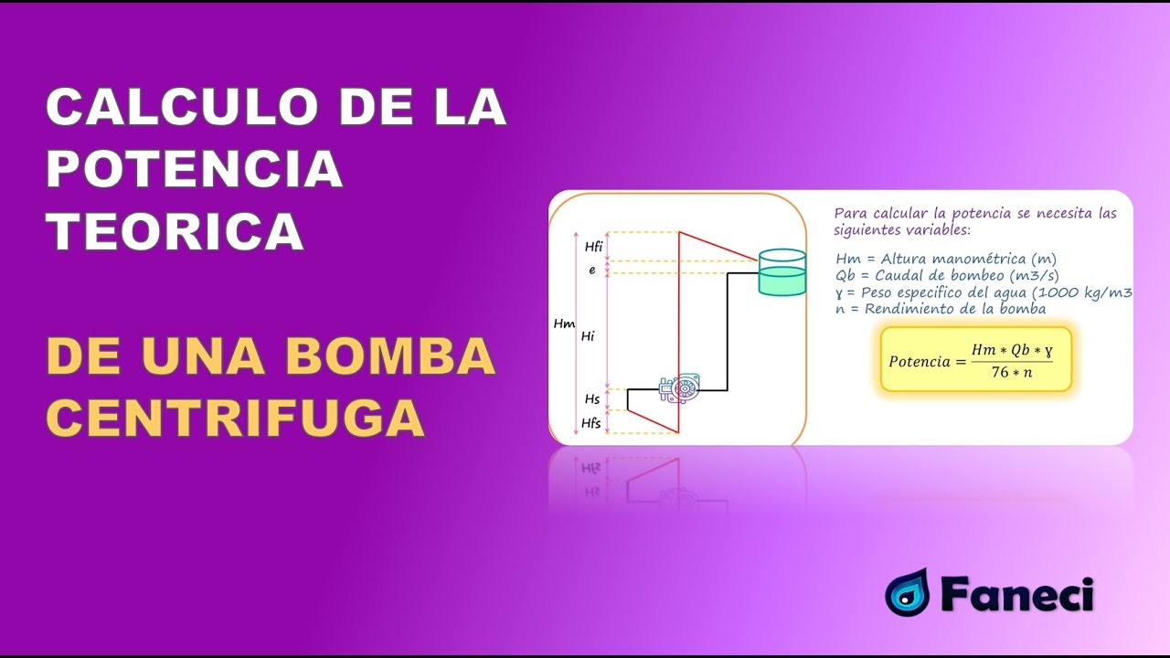 CALCULO DE LA POTENCIA DE UNA BOMBA CENTRIFUGA✅