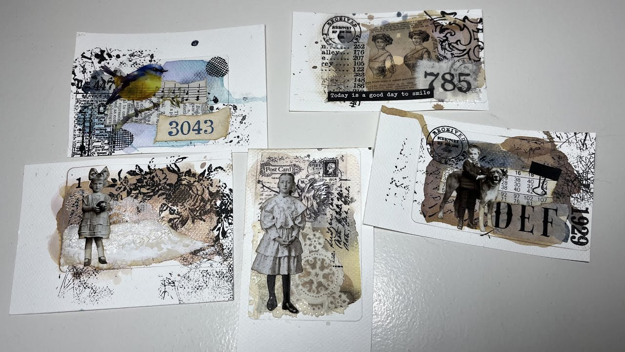 Watercolor Sticker Collage for Junk Journals