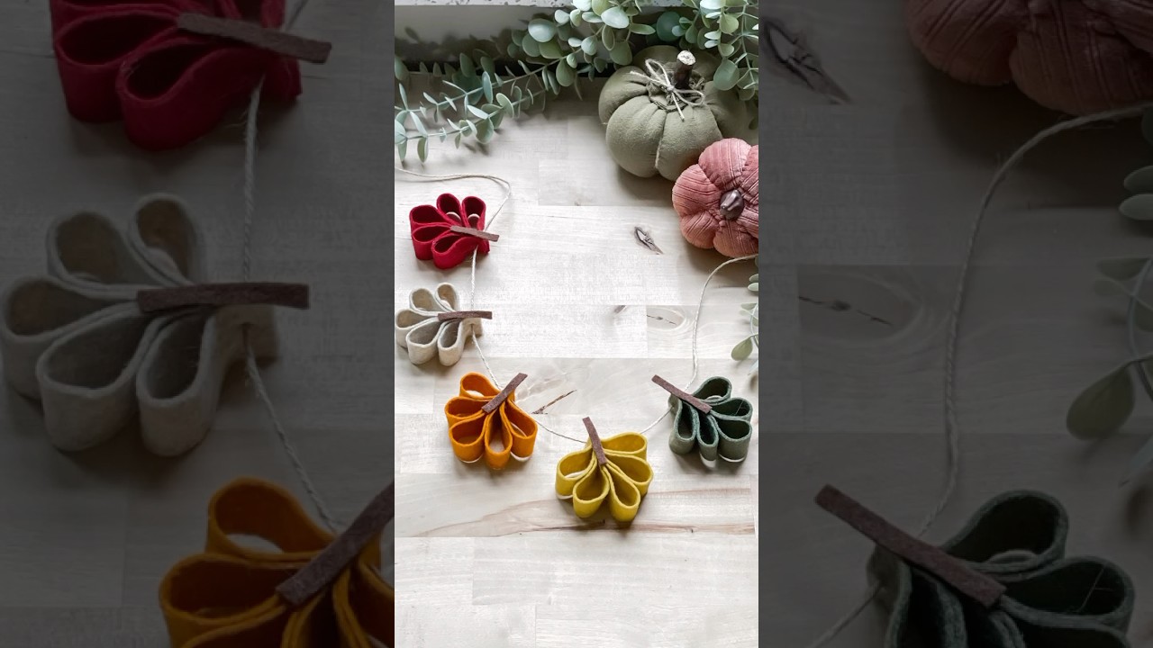 DIY Felt leaf garland by Fern and Love! 