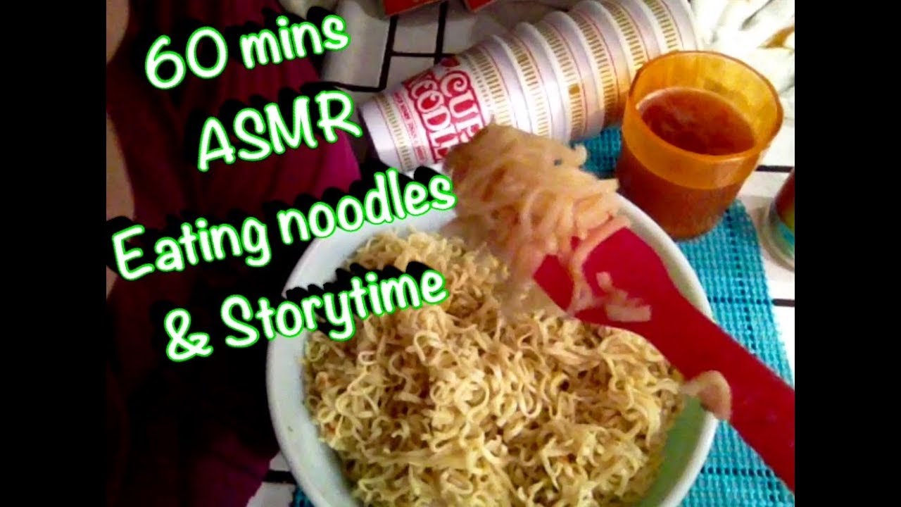Angela Bright 60 Mins Cup of Noodles & Story time, up close to Mic relaxing Quiet ASMR