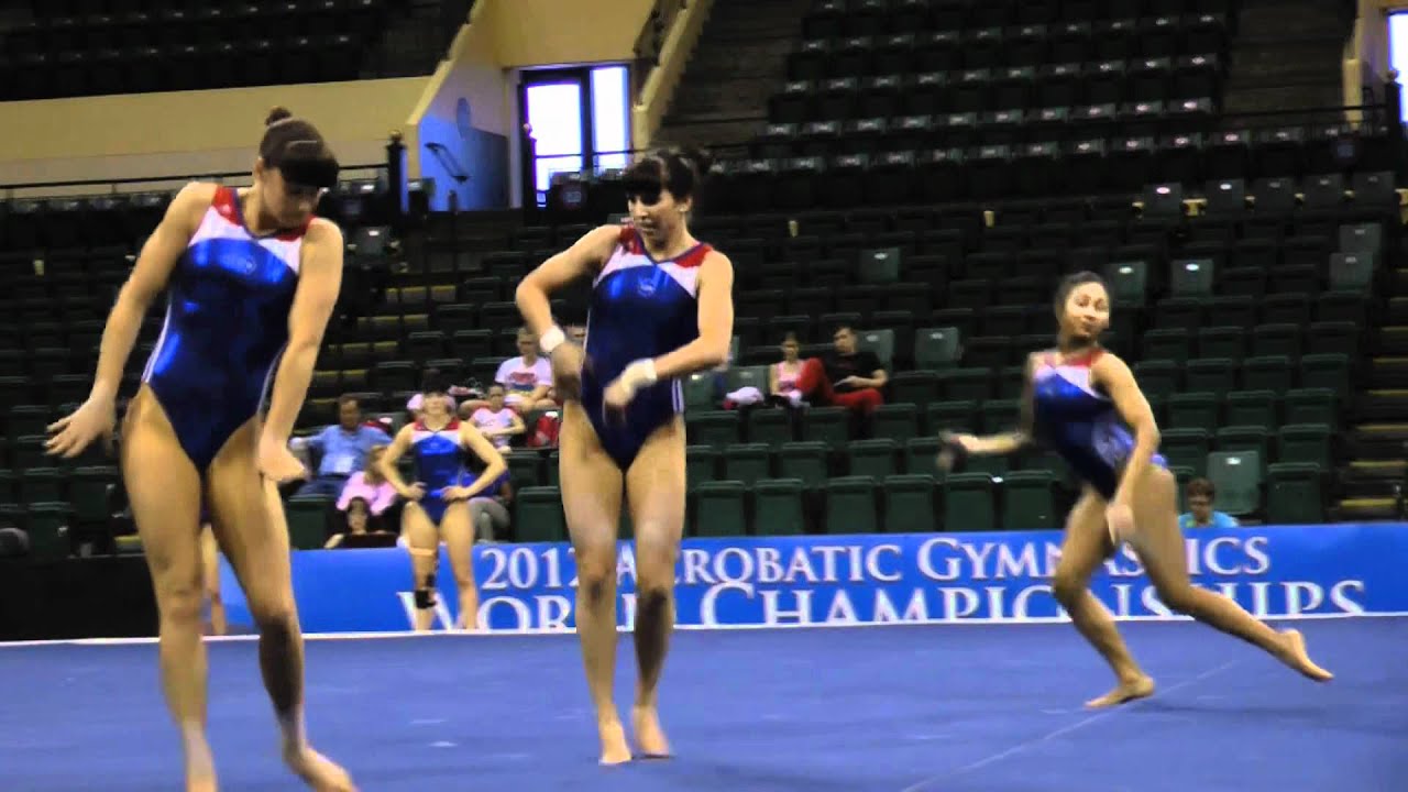 Morris, Colbert, and Johnston - Women's Trio - 2012 Acro Worlds Podium Training