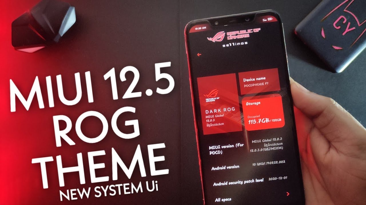 MIUI 12.5 ROG Theme For Any Xiaomi Devices | ROG System Ui Theme | Miui 12.5 ROG Theme