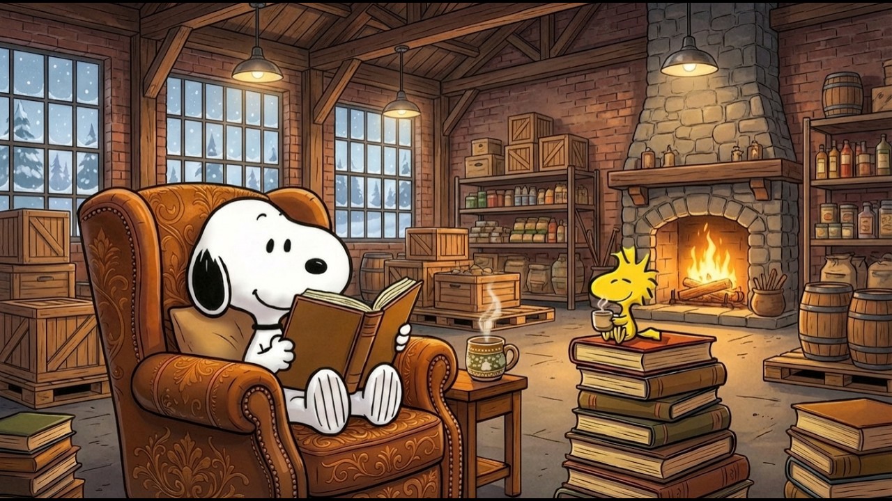 Snoopy’s Chic Spring Café 📖 Cozy Spring Lo-fi Jazz for Study, Focus ☕ Relaxing Cafe