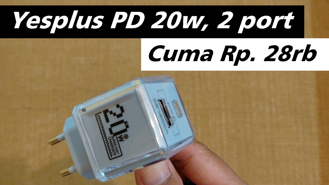 Tes PD Charger Termurah Yesplus 20w YS-1123 | Dual Port | USB-A | USB-C | Fast Charge | QC AFC |