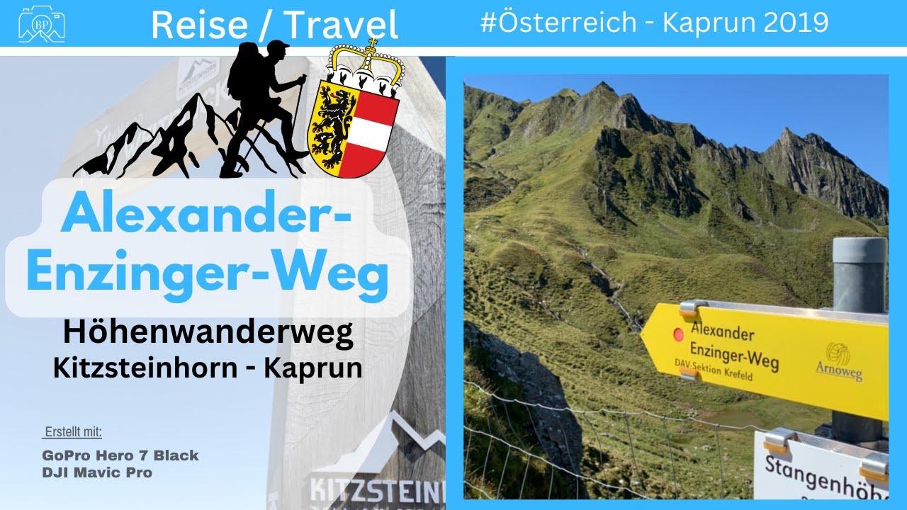 Österreich, Kaprun, Kitzsteinhorn, Alexander-Enzinger-Weg, Höhenwanderweg, Zell am See, (4K-Video)