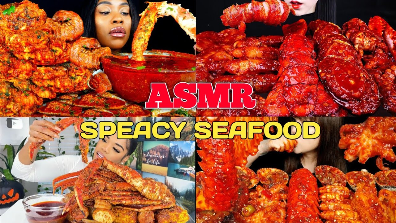 🔥 Extreme SPICY SEAFOOD ASMR Feast 🍤 | Lobster, Crab & Shrimp Mukbang No Talking, Big Bites & Sounds