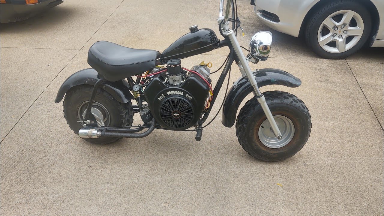 18 HP V-Twin Minibike Walk Through And Ride (Part 3)