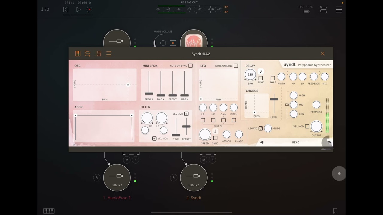 Syndt - Polyphonic Synthesizer by Klevgränd - Updated with New GUI - Demo for the iPad