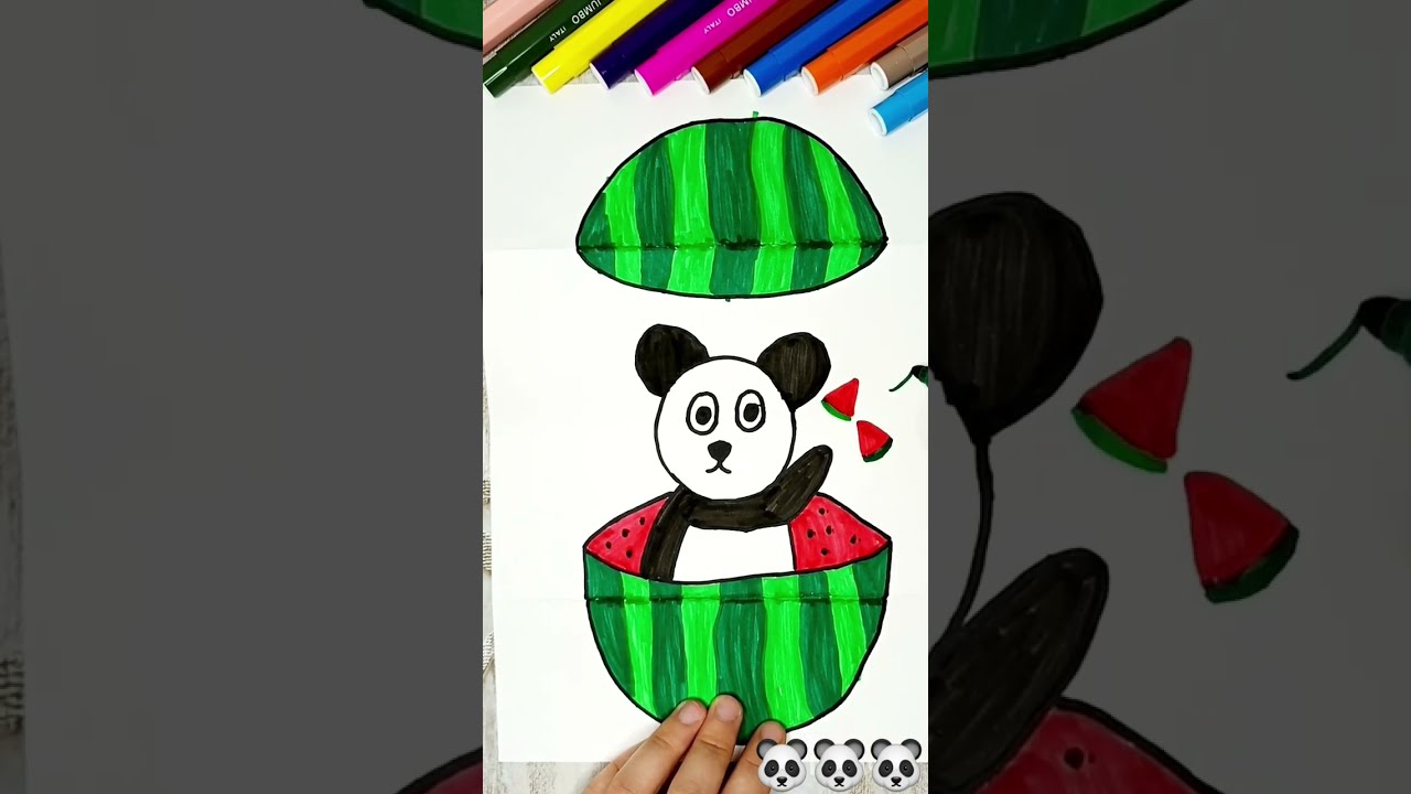 Creative Art 🍉+🐼=? 