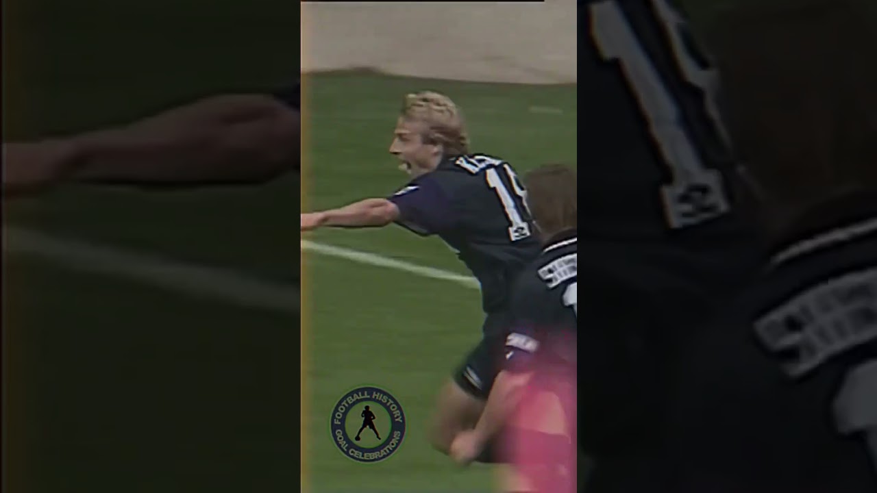 Jurgen Klinsmann&rsquo;s first Tottenham goal #diver #klinsmann #tottenham #goalcelebration #torjubel
