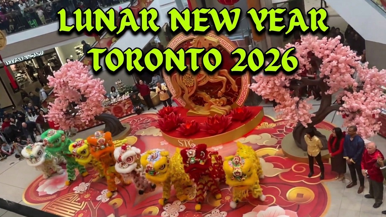 🏮🐎🧧🎊🥁🦁✨ Lunar New Year 2026 celebrations at Scarborough Town Centre, Toronto, Ontario, Canada: