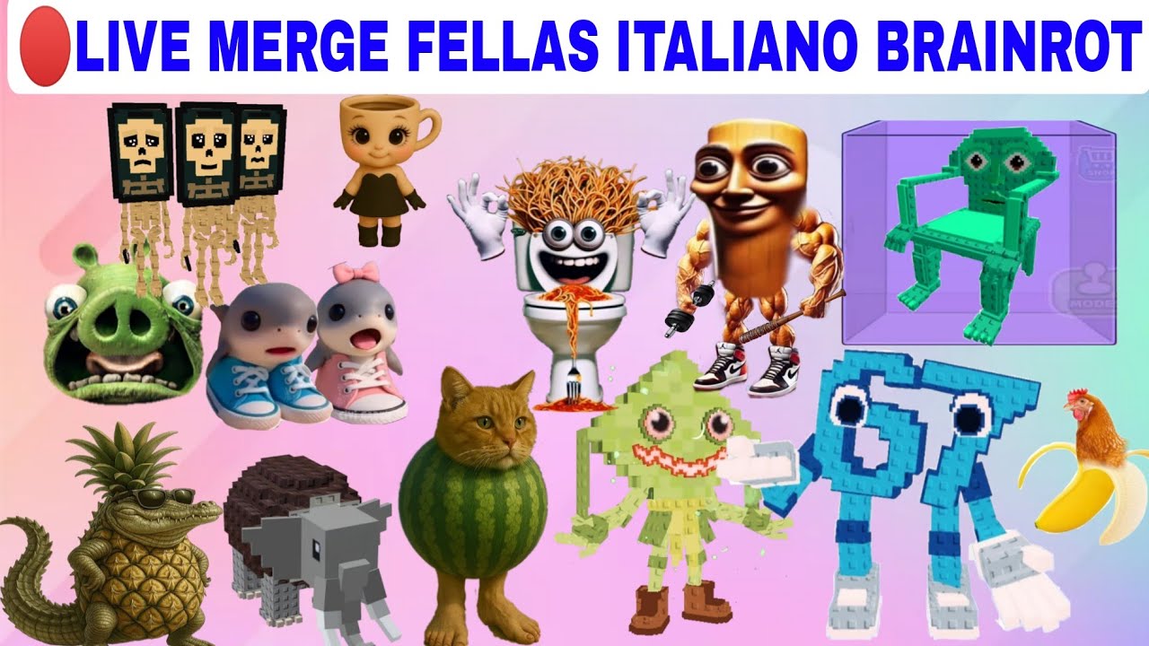 🔴 LIVE MERGE FELLAS FUNNY BRAINROT NEW ‼️