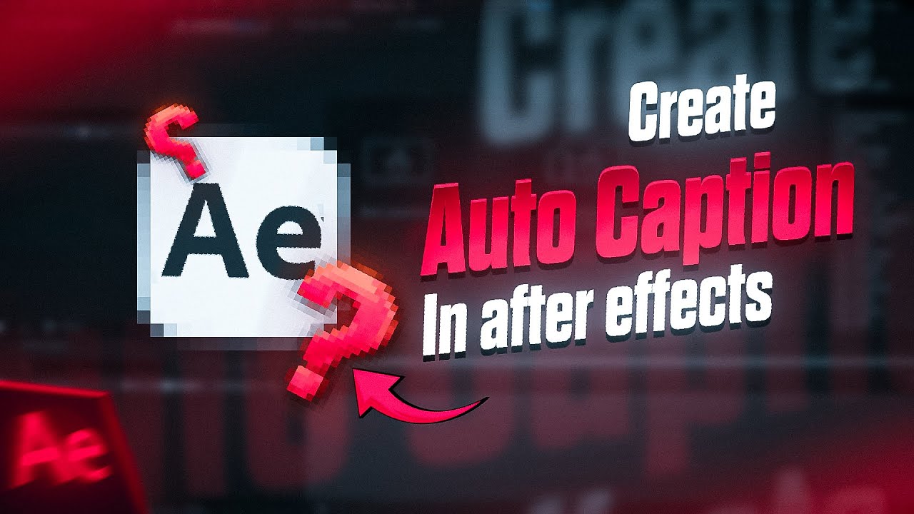Create Auto Captions In Just One Click | After Effects
