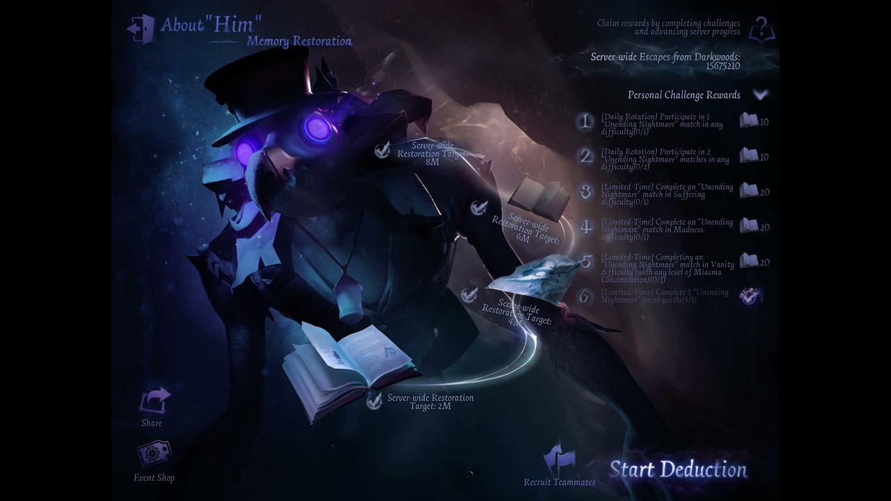Identity V about “Him” event (Unending Nightmare) music *Fixed*