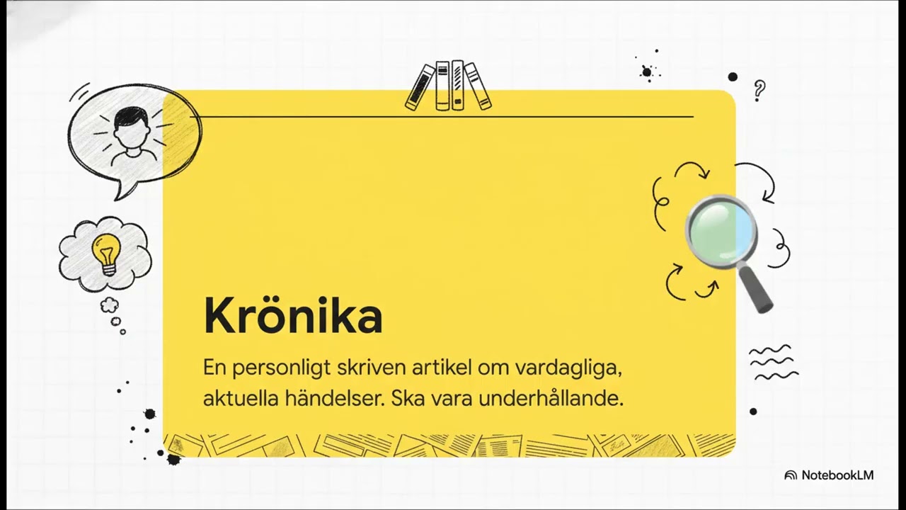 Texttyper till Nationella Proven Åk 9 - Snabbgenomgång
