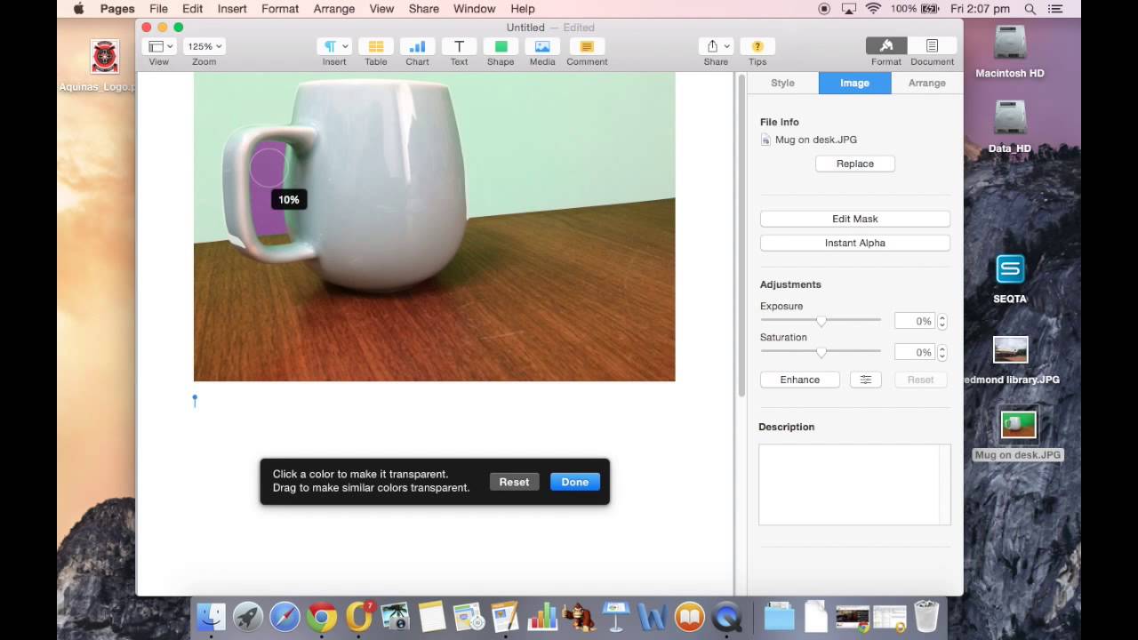Instant Alpha Tool; How to Use