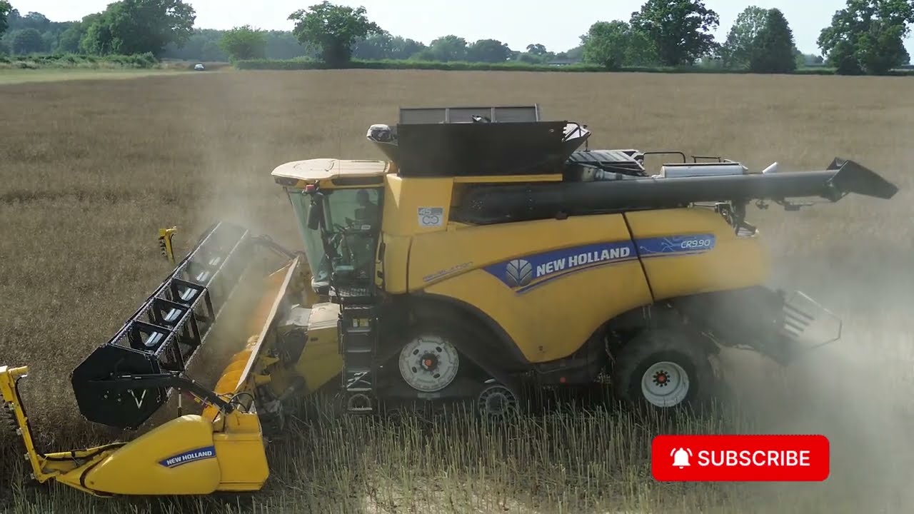 New Holland CR9.90 Combine, Afternoon/Evening OSR Briningham, Melton Constable, Harvest 2025 Norfolk