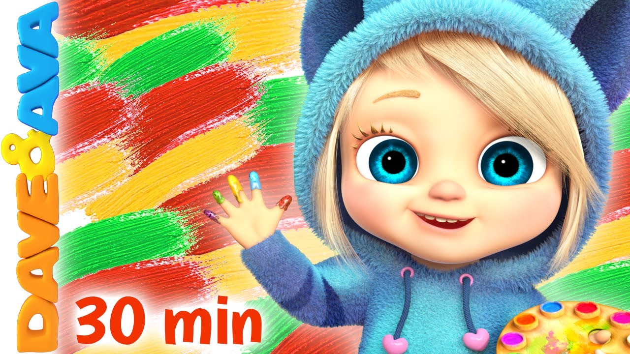 🤪 Finger Family Colors | Nursery Rhymes | Mix a Pancake | Baby Songs by Dave and Ava 🤪