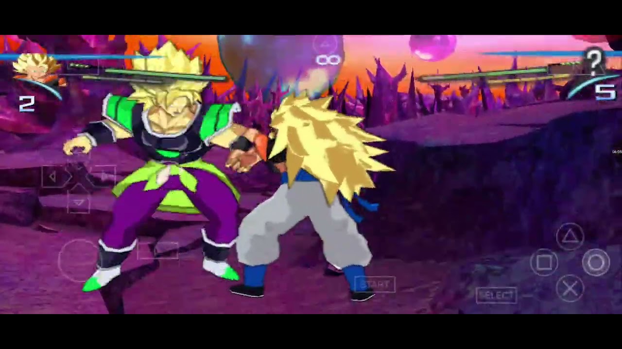 Broly vs gogueta ssj4 mod ppsspp 
