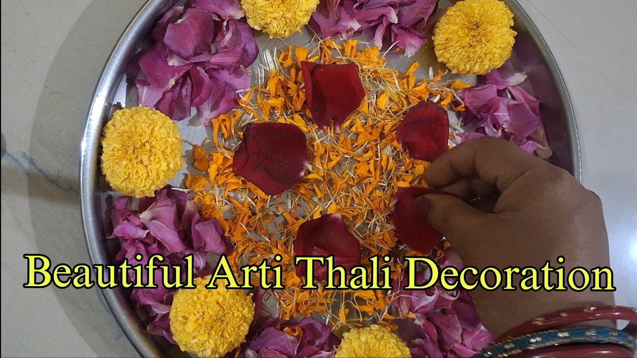 Beautiful Arti Thali Decor Ideas ❤️ Easy & Unique Arti Thali Decoration 🪔 #arti thali decor idea 