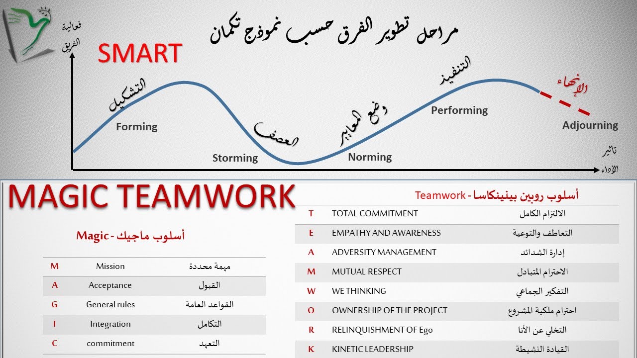 EMS-20 | تشكيل فرق العمل | تطوير فرق العمل | مراحل تطوير فرق العمل| Magic Teamwork| الإدارة المتميزة