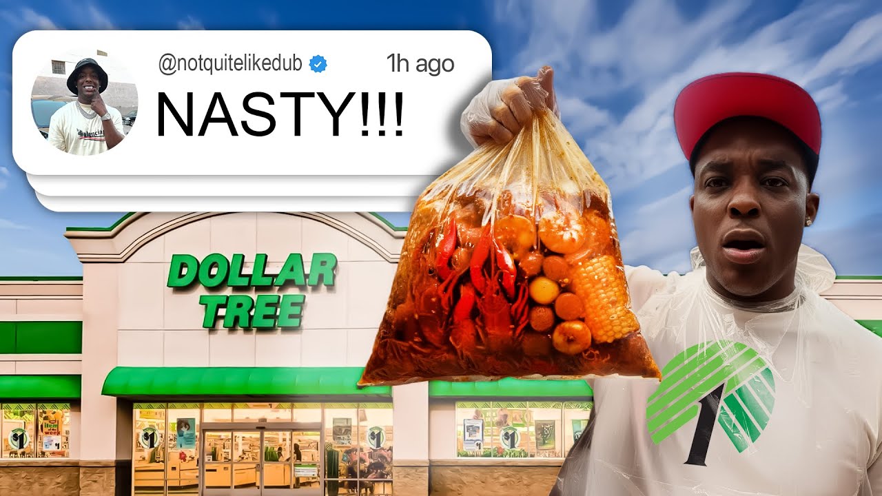 Making A Crab Boil But Only Using Food From Dollar Tree 🤢🤮