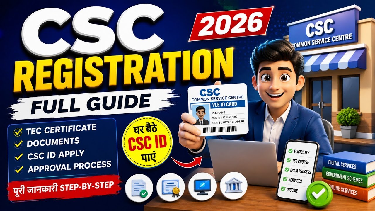 💥 CSC ID के लिए Apply कैसे करें? Eligibility, Documents और Process 