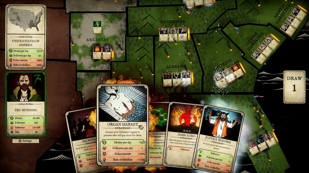 Cult Leader Simulator &ndash; Strategy Card Game Roguelike Power Grab | PC Gameplay No Commentary