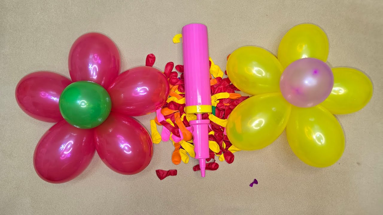 Satisfying ASMR Mini Balloon Pops 🌸🎈 Flower Making Therapy