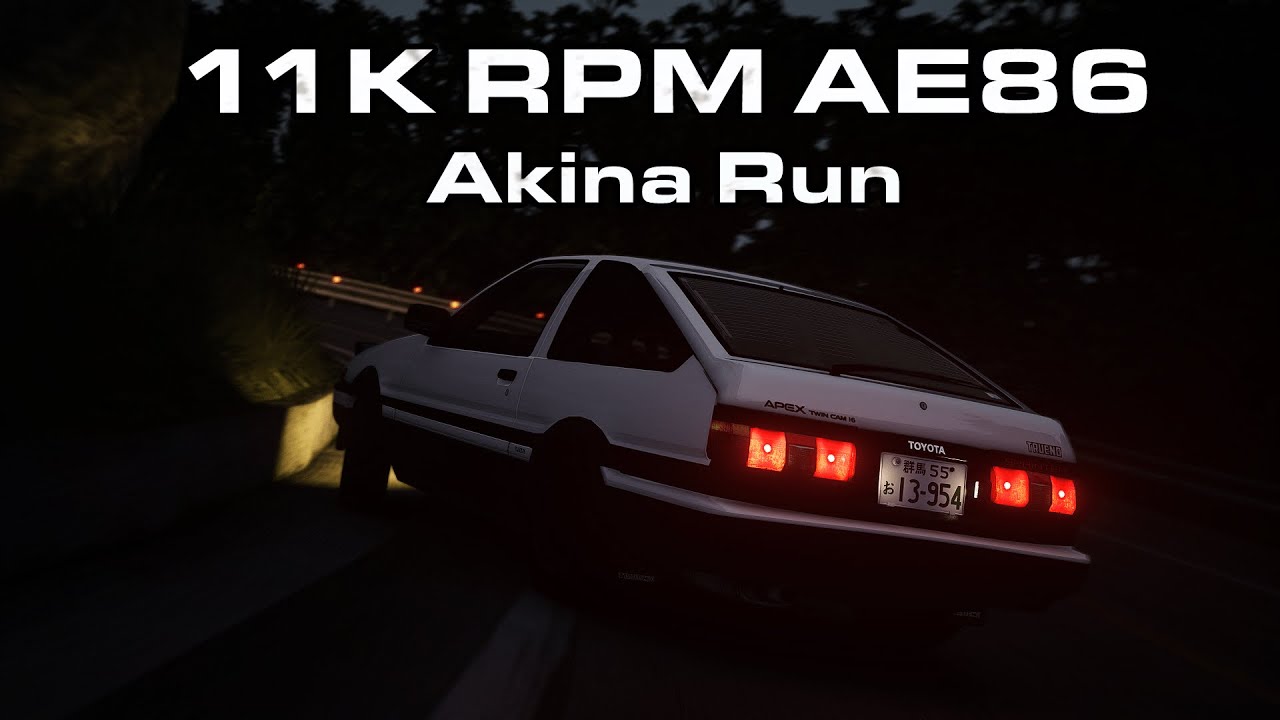Assetto Corsa | 11K RPM AE86 Drift Akina Run with Gutters