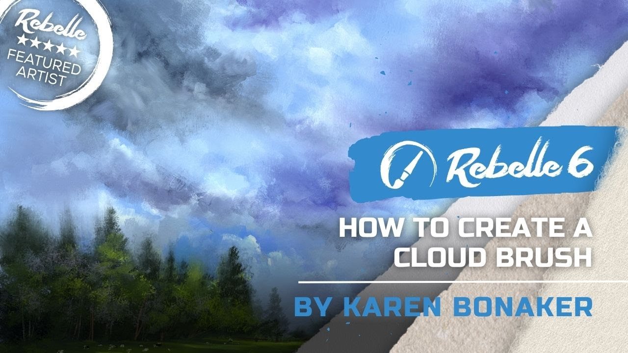 Rebelle 6: How to Create a Cloud Brush by Karen Bonaker