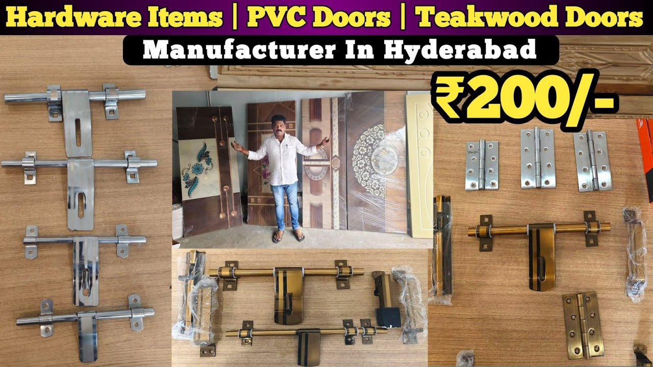 Hardware Items Manufacturer In Hyderabad | Pvc Door ₹2000/- Only 💥 | Teakwood Doors | Best Business