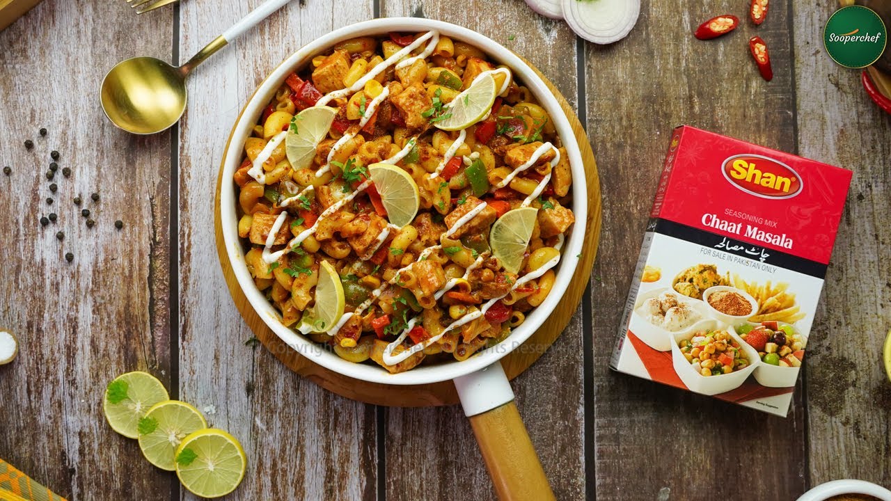 Chatpati Chicken Macaroni Recipe by SooperChef | Iftar Chaat Recipes | Ramzan Special