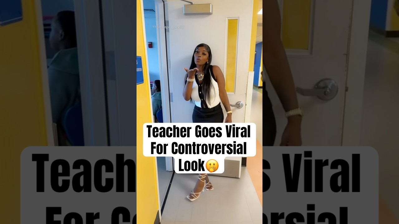 Teacher Goes Viral For Controversial Look #shorts #TeacherBae #viralteacher