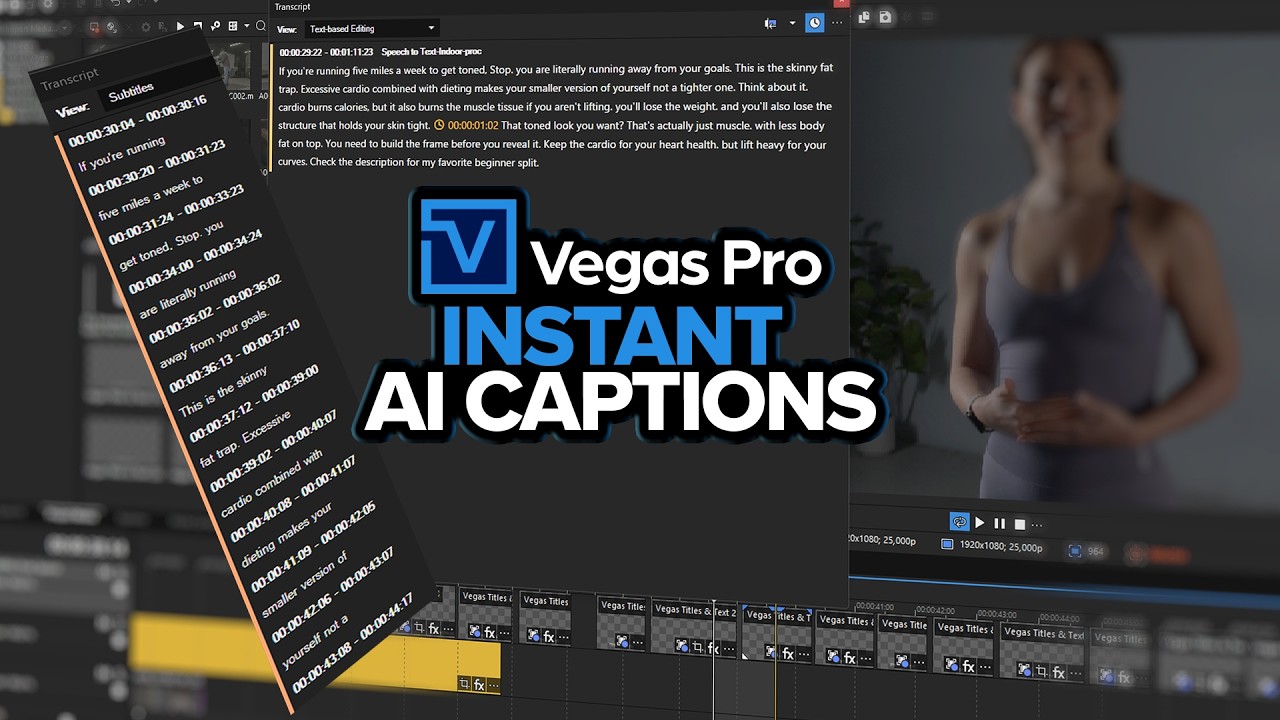 Vegas Pro AI Speech-to-Text : Offline Transcription [Boris FX]