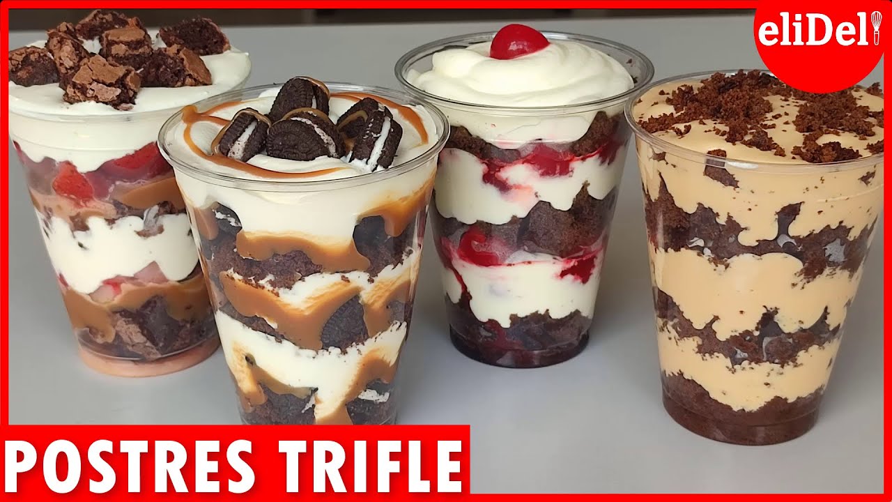 POSTRES para VENDER 4 sabores DELICIOSOS en VASO (Selva Negra, Oreo, Brownies y Chocotorta)