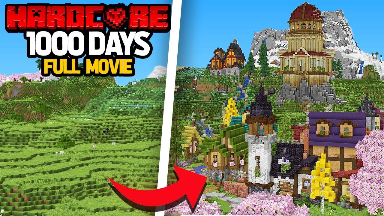 I Survived 1000 Days in Minecraft Hardcore Survival (FULL MOVIE)