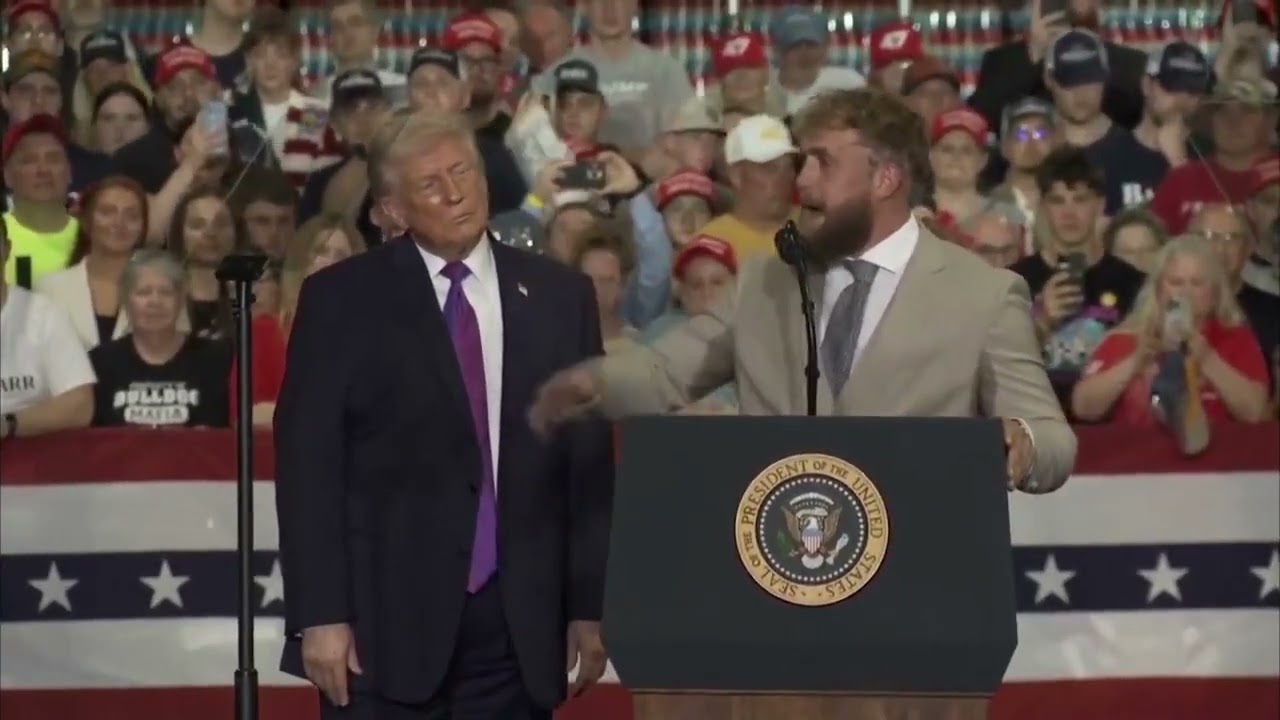 Jake Paul Joins Trump on Stage at Rally