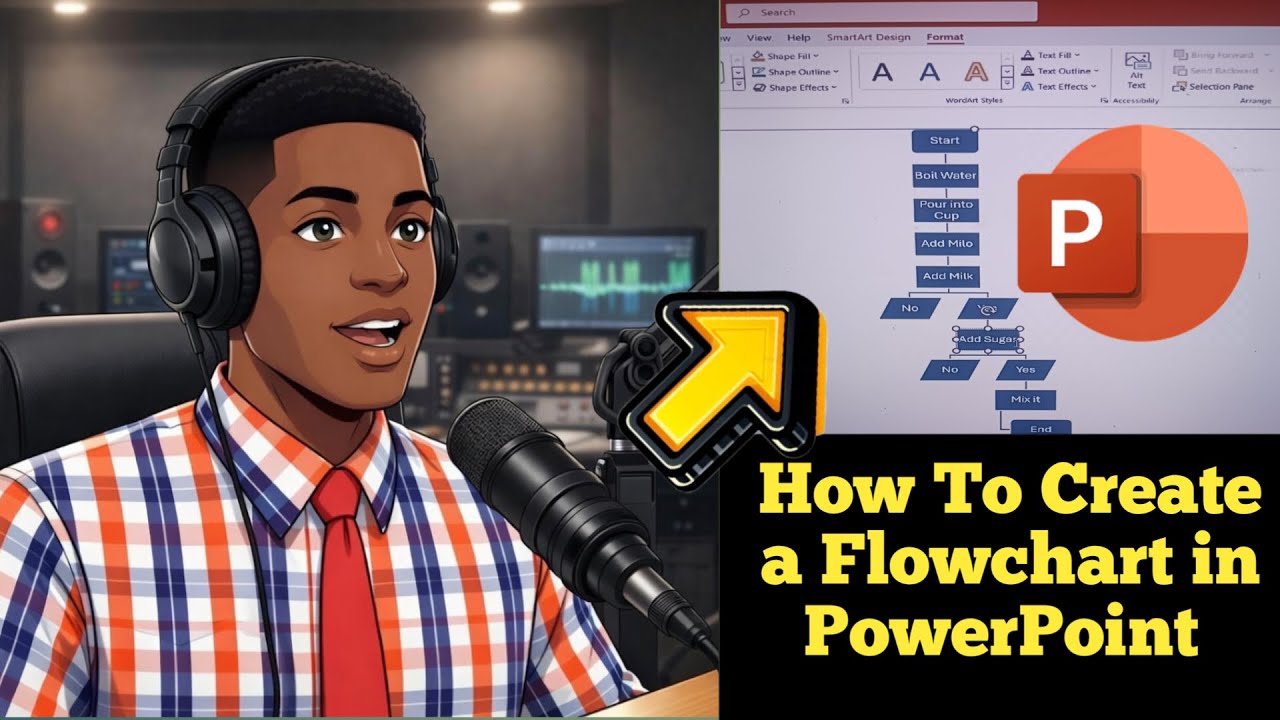 How To Create  Flowchart in PowerPoint 2