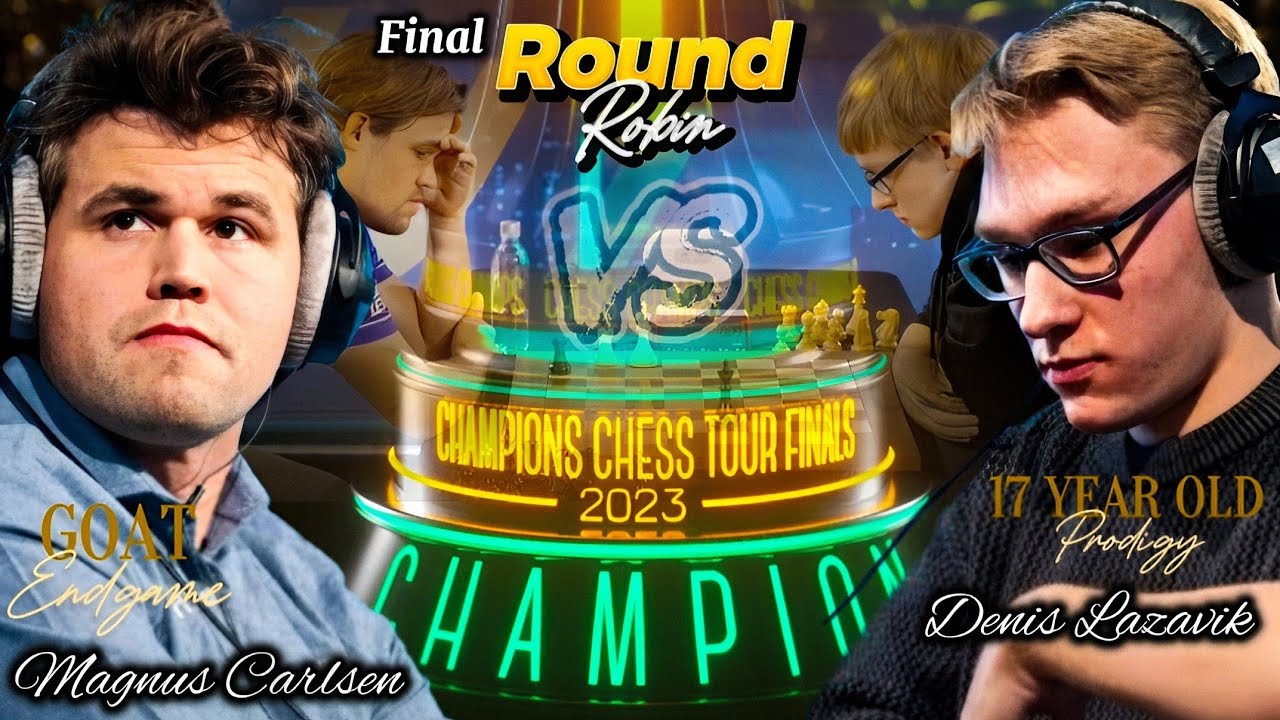Magnus Carlsen VS Denis Lazavik || Champions Chess Tour Finals 2023, Round Robin Stage, Game 1