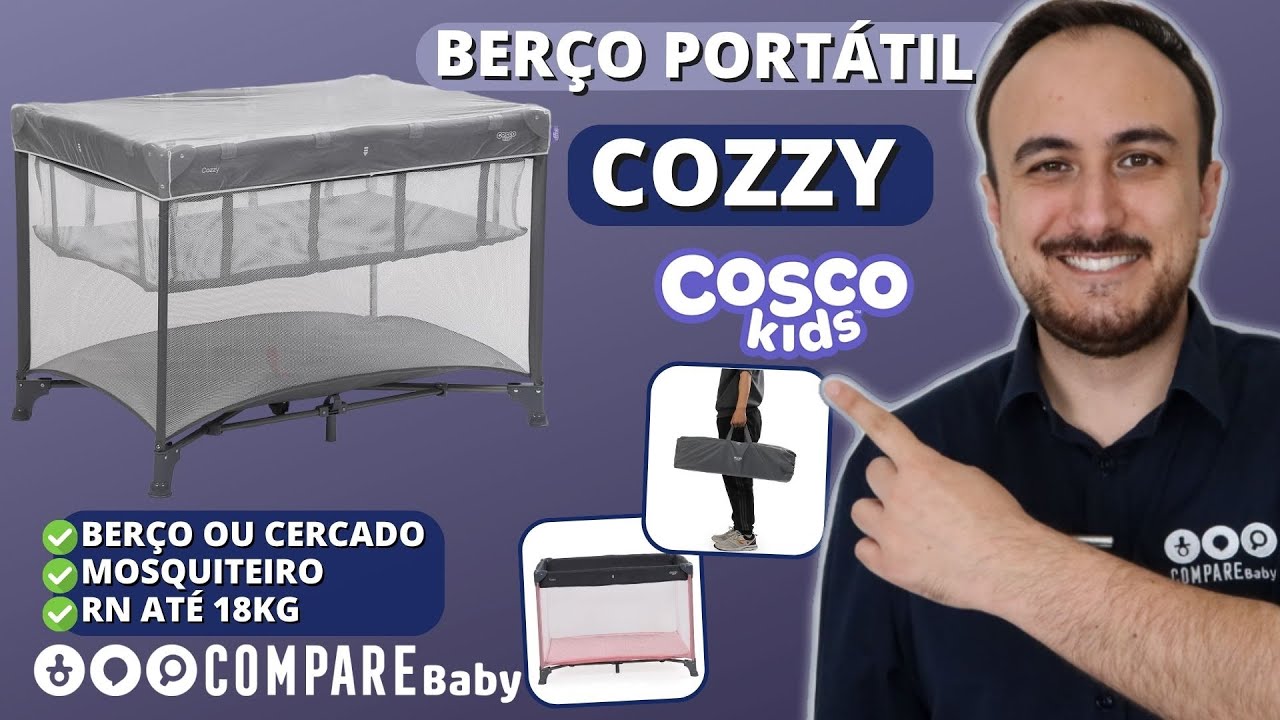 Berço Desmontável COZZY Cosco | ✅ Funções | Como ABRIR e FECHAR?